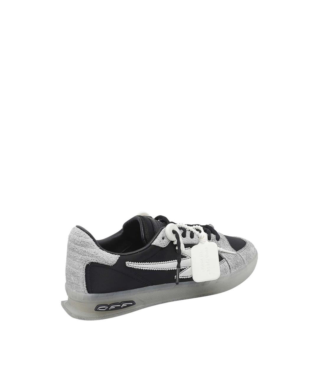 OFF-WHITE Черные замшевые низкие кроссовки / кеды, фото 3