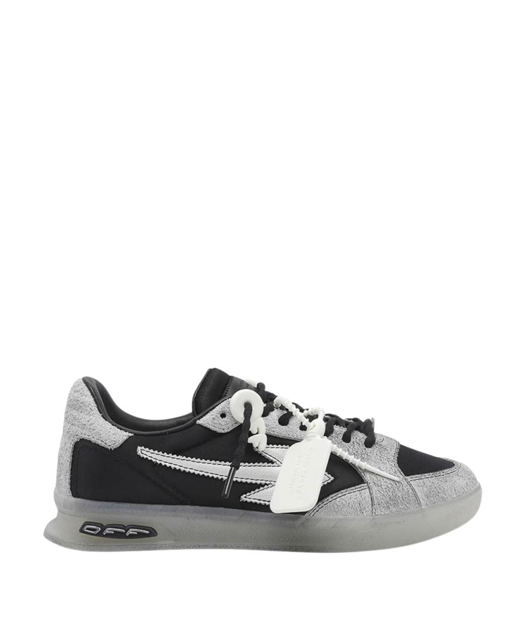 OFF-WHITE Черные замшевые низкие кроссовки / кеды, фото 1