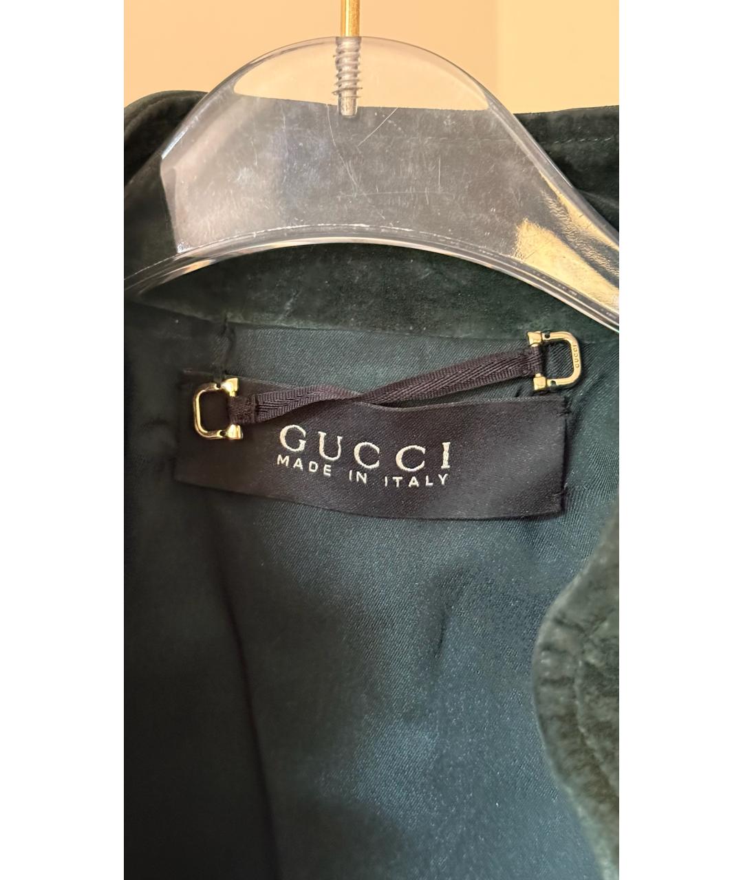 GUCCI Зеленый замшевый жакет/пиджак, фото 6