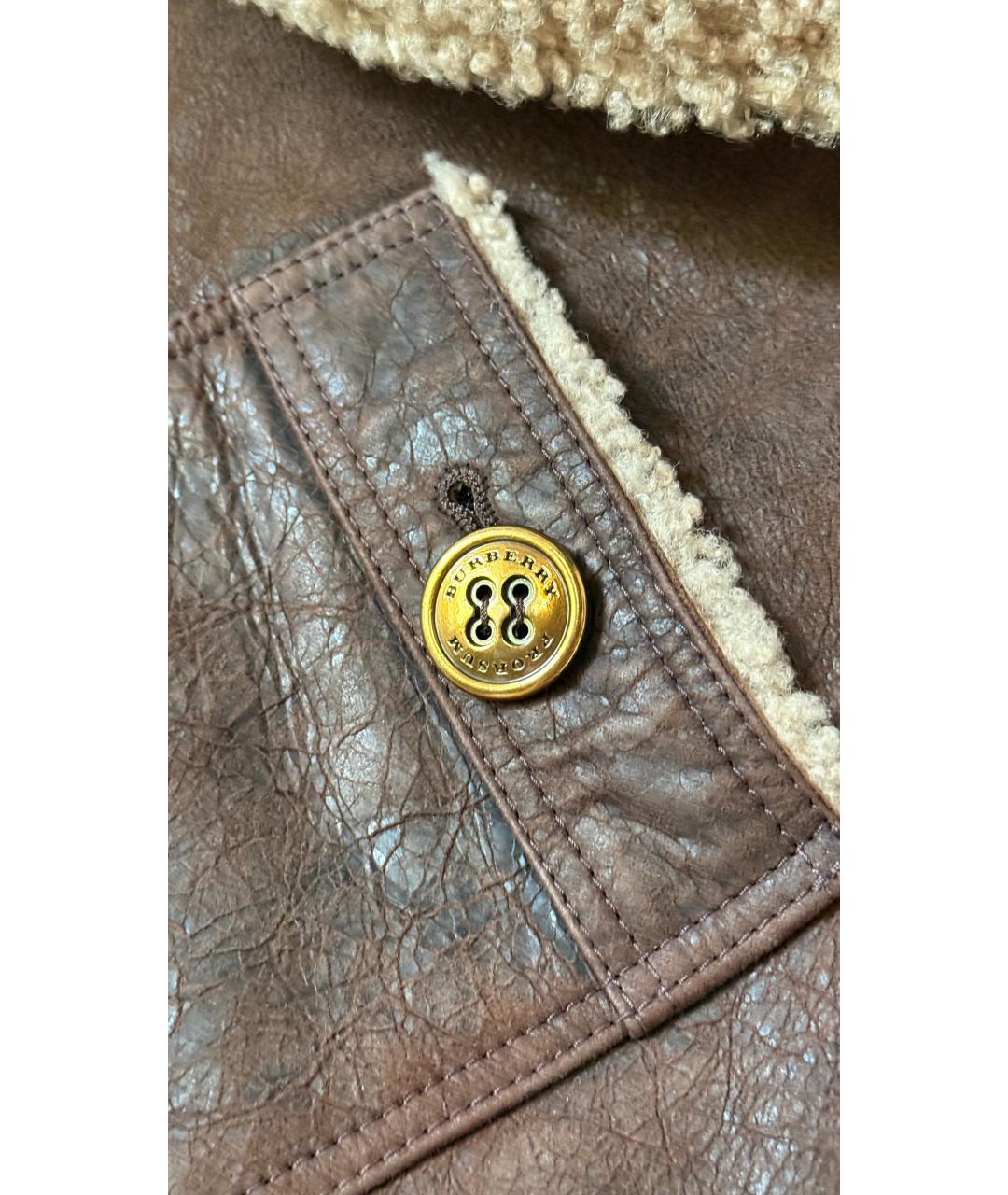 BURBERRY Коричневая замшевая дубленка, фото 6