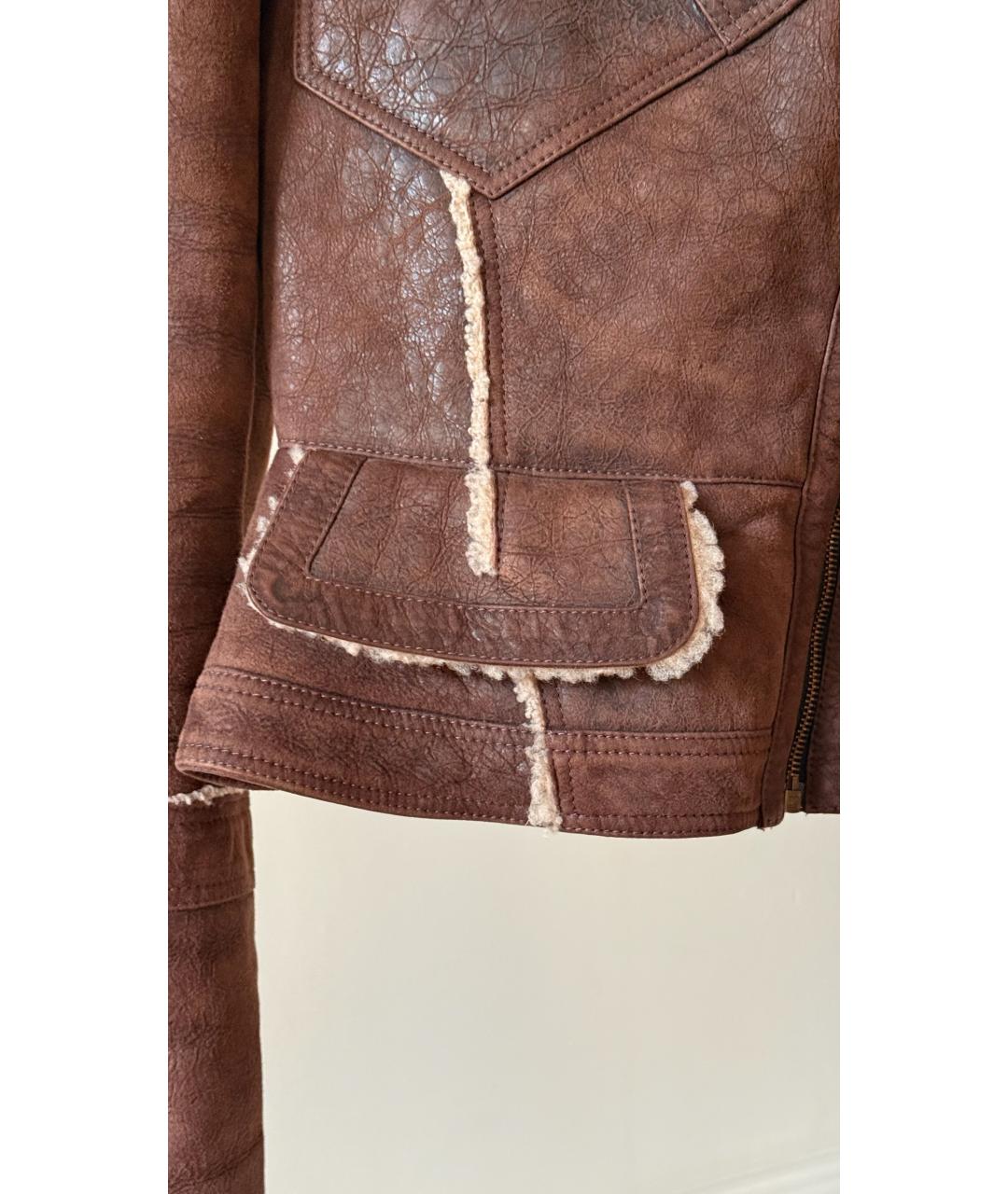 BURBERRY Коричневая замшевая дубленка, фото 5