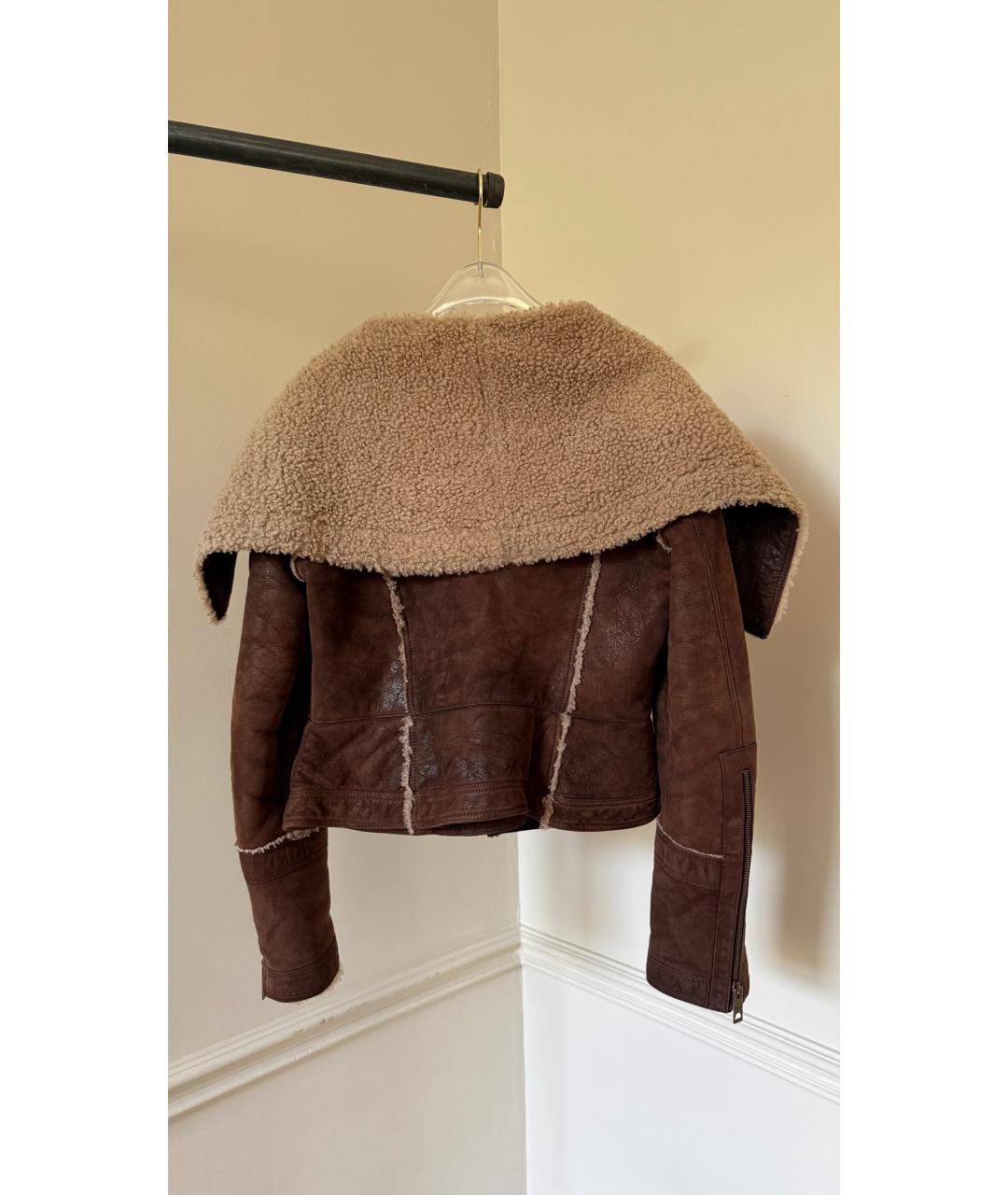 BURBERRY Коричневая замшевая дубленка, фото 2