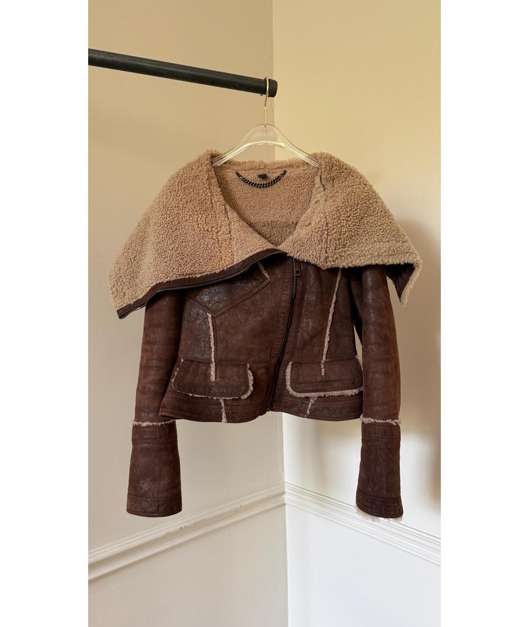 BURBERRY Коричневая замшевая дубленка, фото 8
