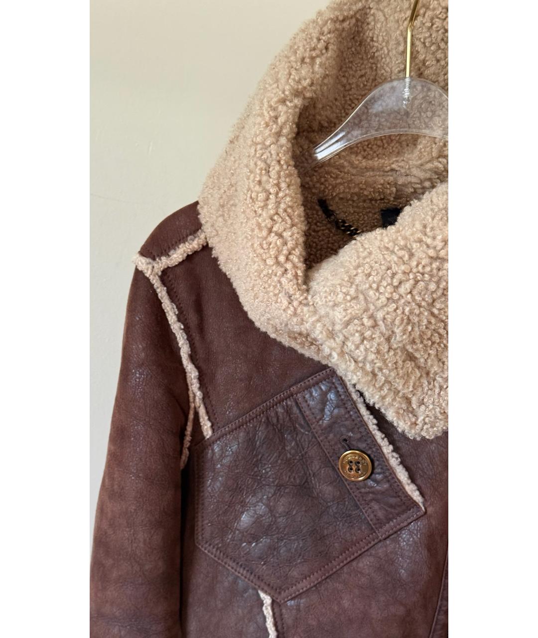 BURBERRY Коричневая замшевая дубленка, фото 7