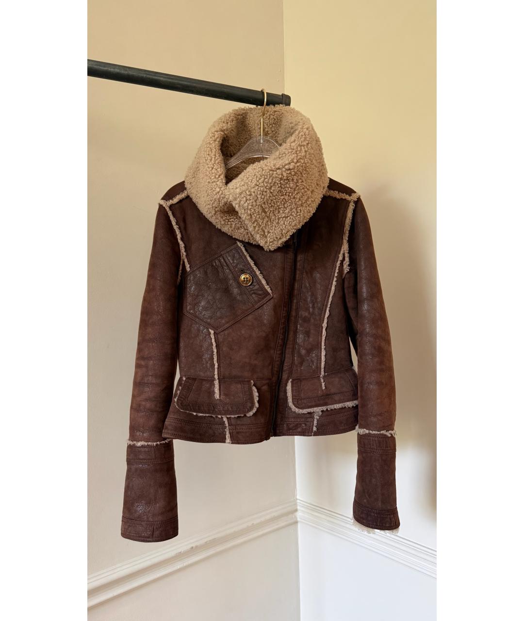 BURBERRY Коричневая замшевая дубленка, фото 3