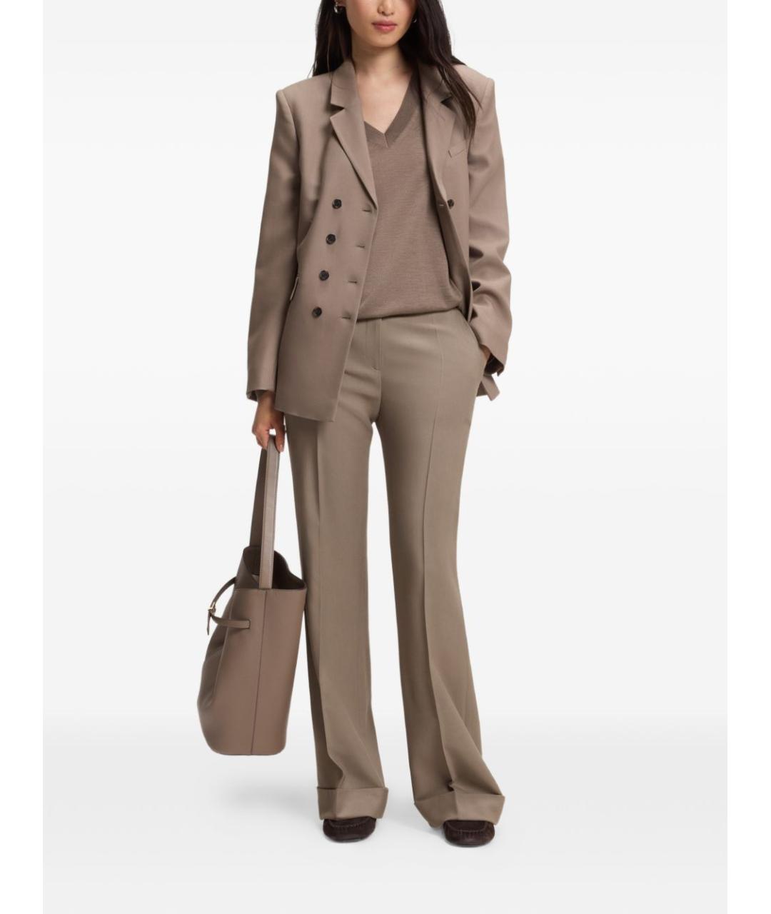 HUGO BOSS Бежевые прямые брюки, фото 4