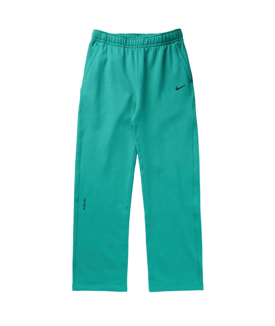 NIKE Зеленые хлопковые повседневные брюки, фото 1