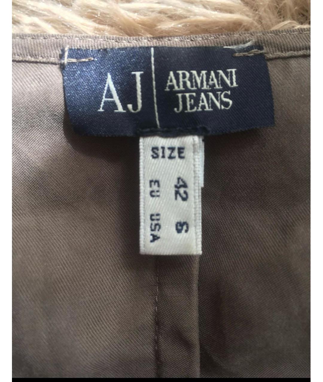 ARMANI JEANS Бежевая вискозная блузы, фото 3