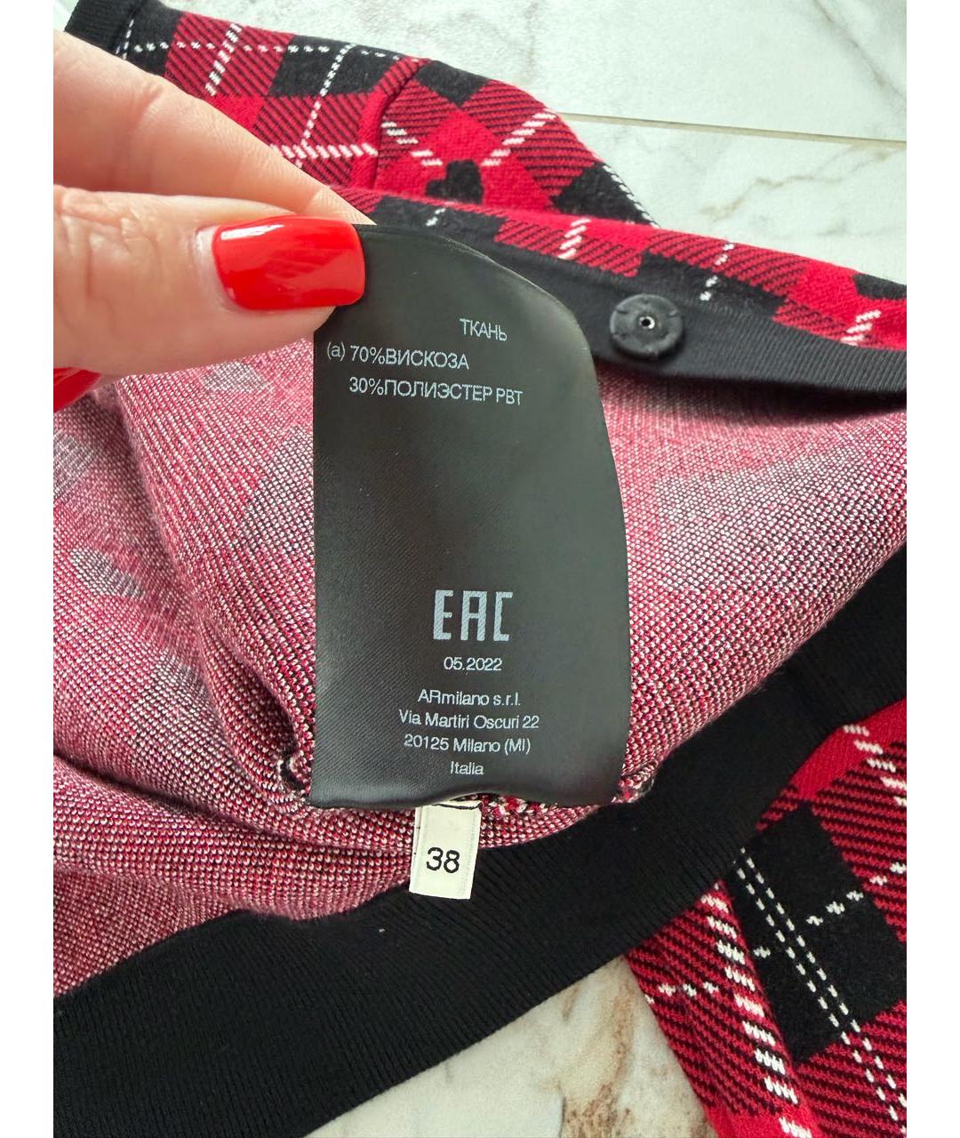 ALESSANDRA RICH Красный вискозный жакет/пиджак, фото 6