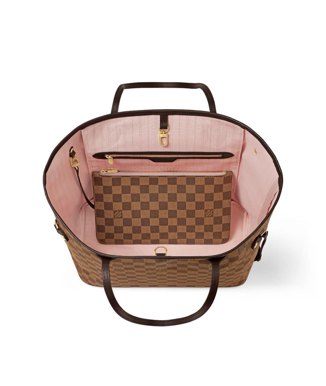 LOUIS VUITTON Коричневая сумка тоут из канвы, фото 5