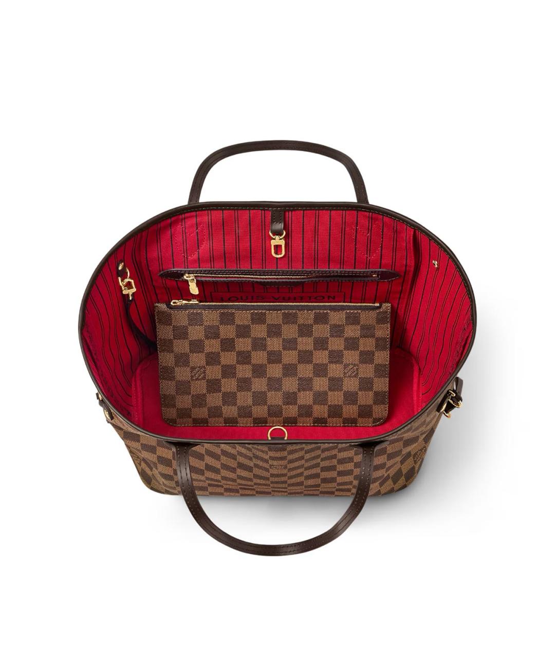 LOUIS VUITTON Коричневая сумка тоут из канвы, фото 4