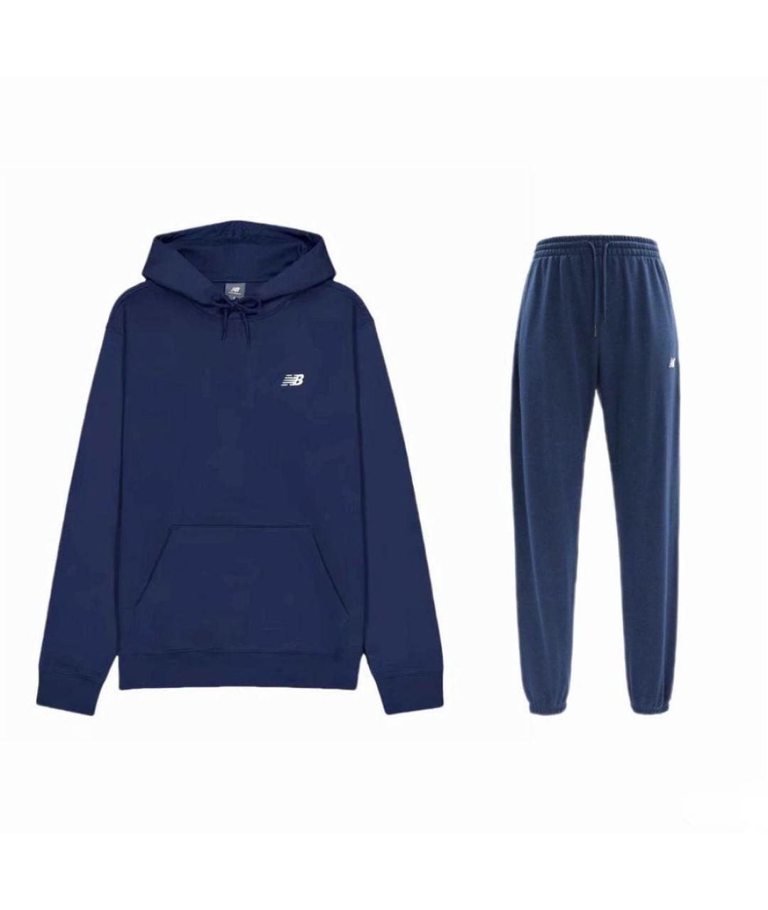 NEW BALANCE Темно-синий хлопковый спортивный костюм, фото 1