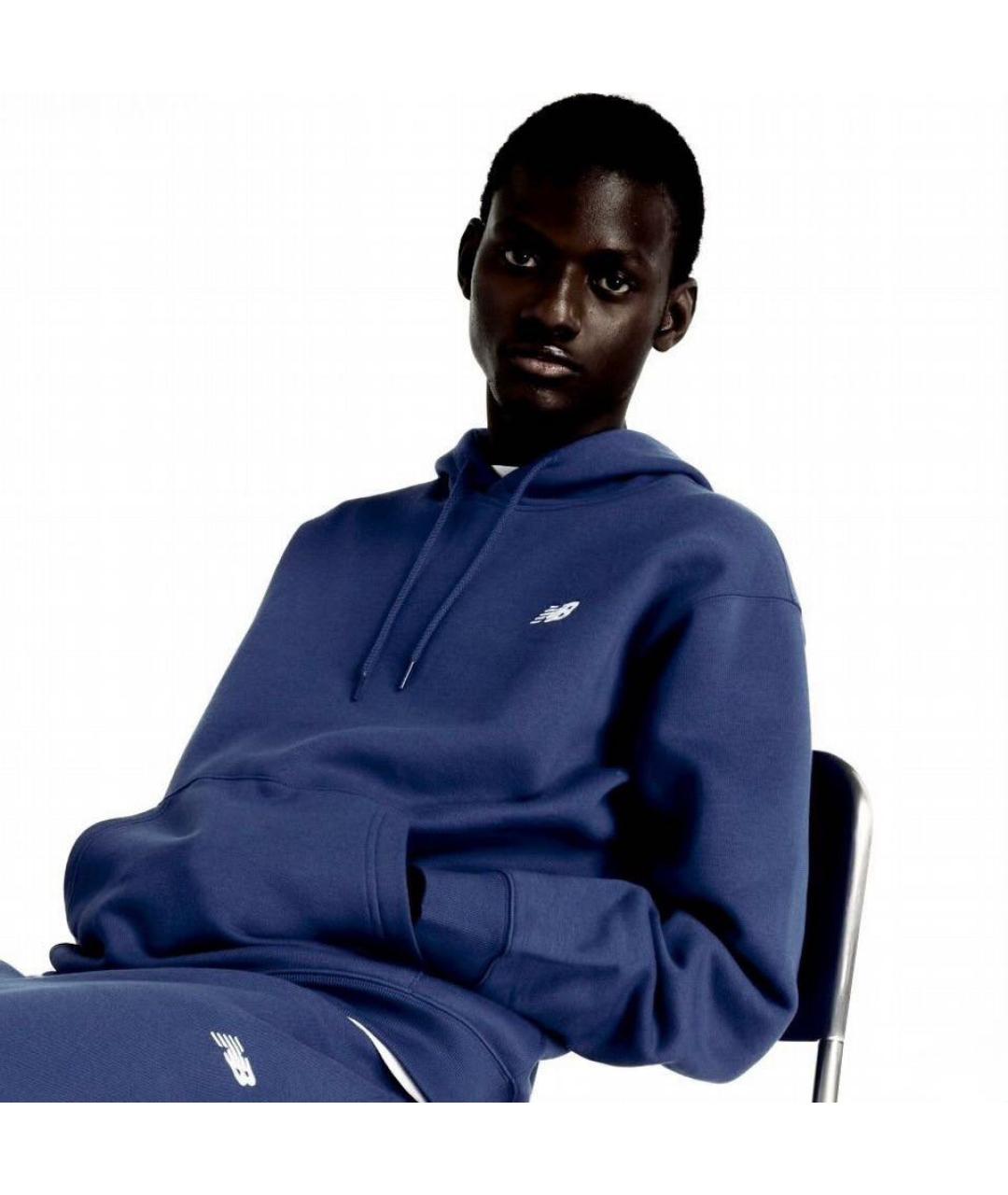 NEW BALANCE Темно-синий хлопковый спортивный костюм, фото 7