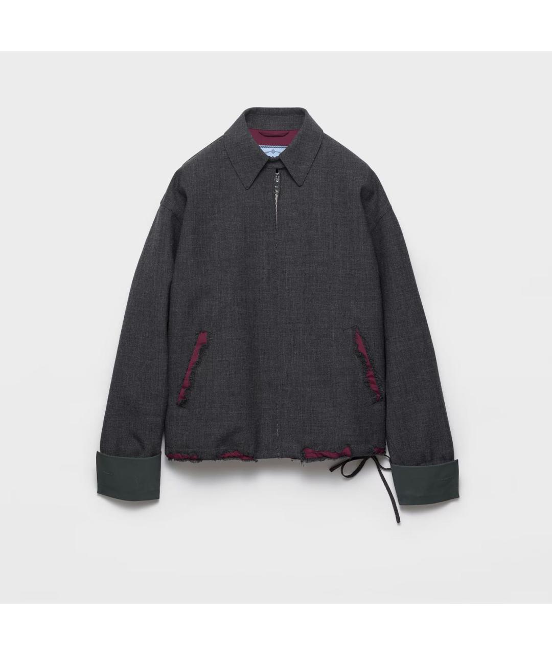 PRADA Серая шерстяная куртка, фото 5