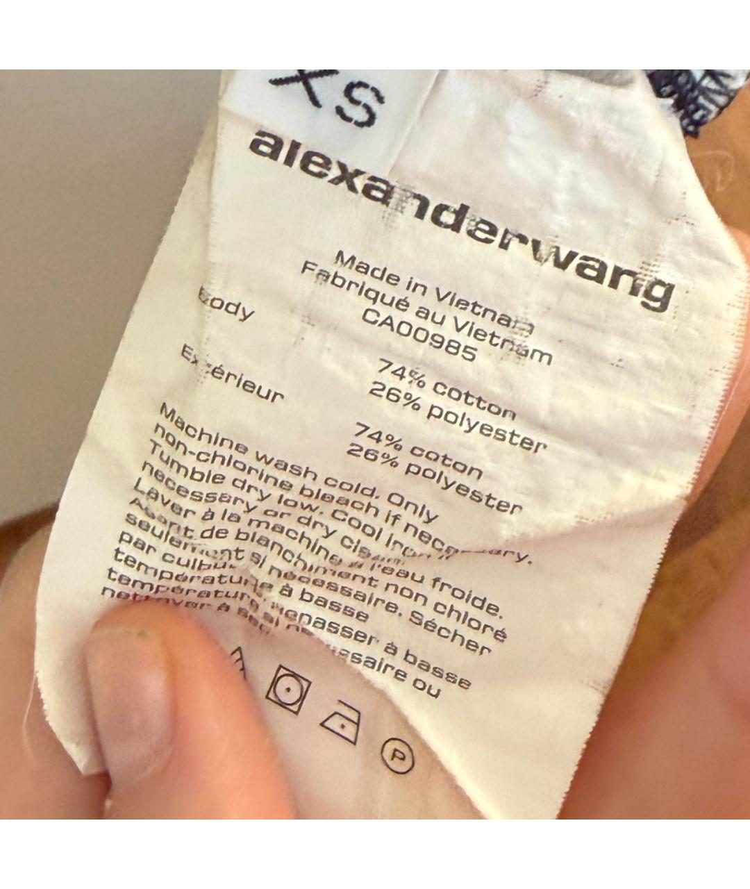 ALEXANDER WANG Черная хлопковая водолазка, фото 3