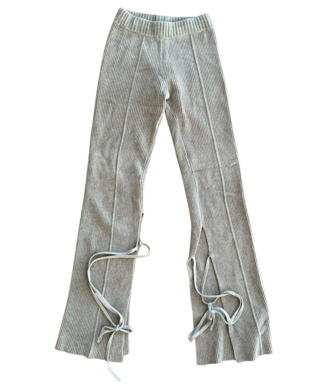 JACQUEMUS Бежевые вискозные брюки узкие, фото 1