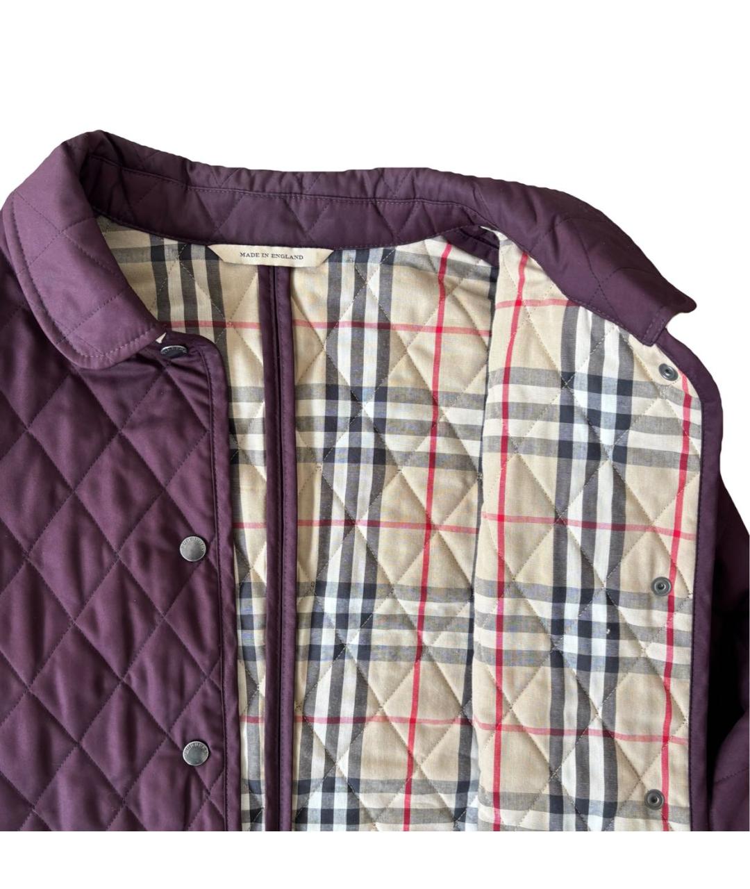 BURBERRY Фиолетовая полиэстеровая куртка, фото 4
