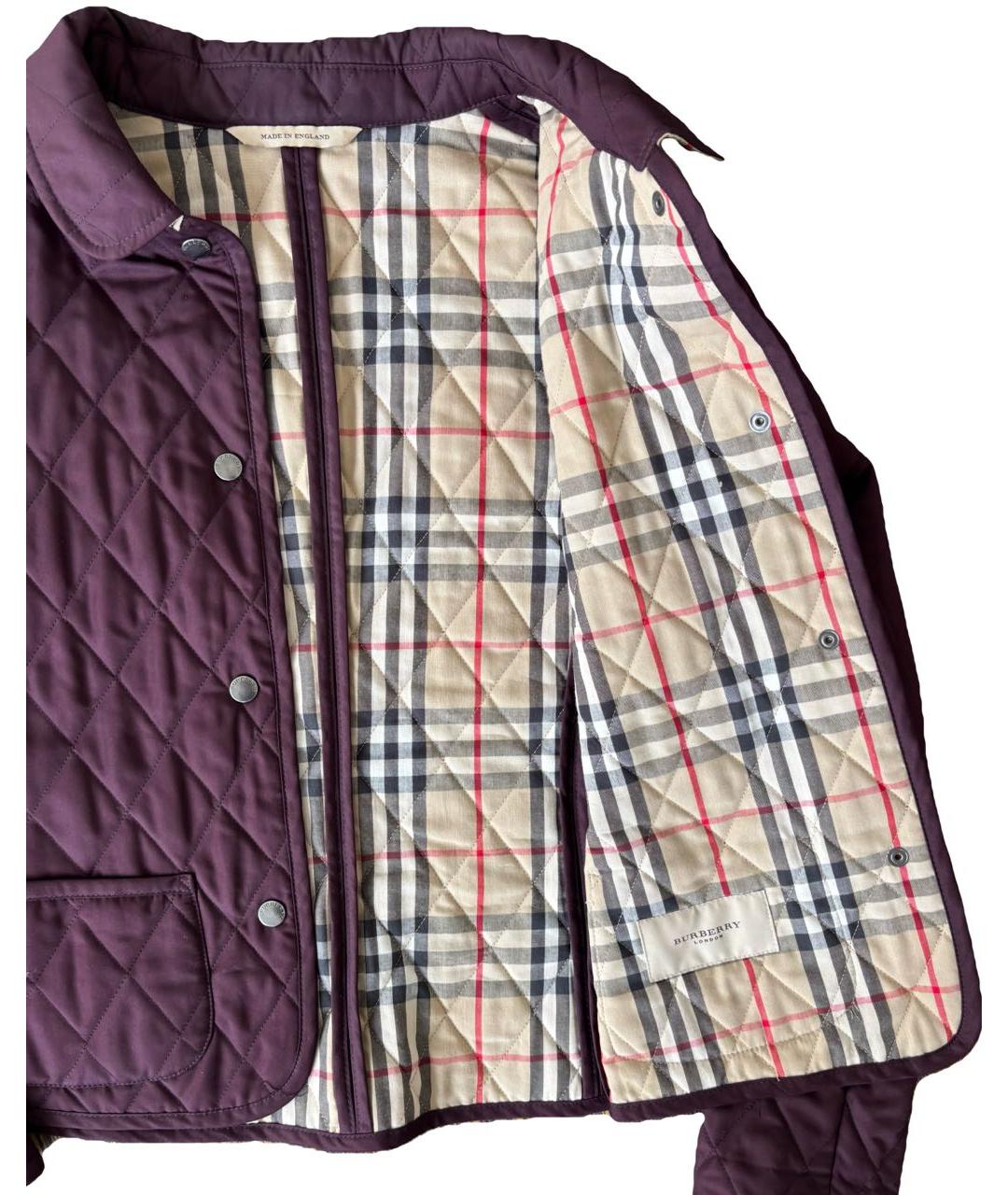BURBERRY Фиолетовая полиэстеровая куртка, фото 3
