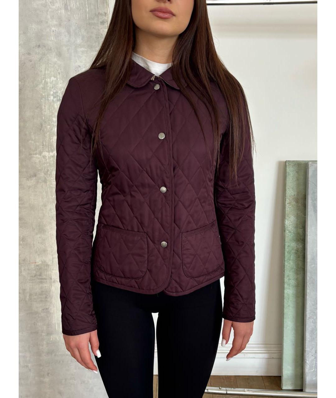 BURBERRY Фиолетовая полиэстеровая куртка, фото 5