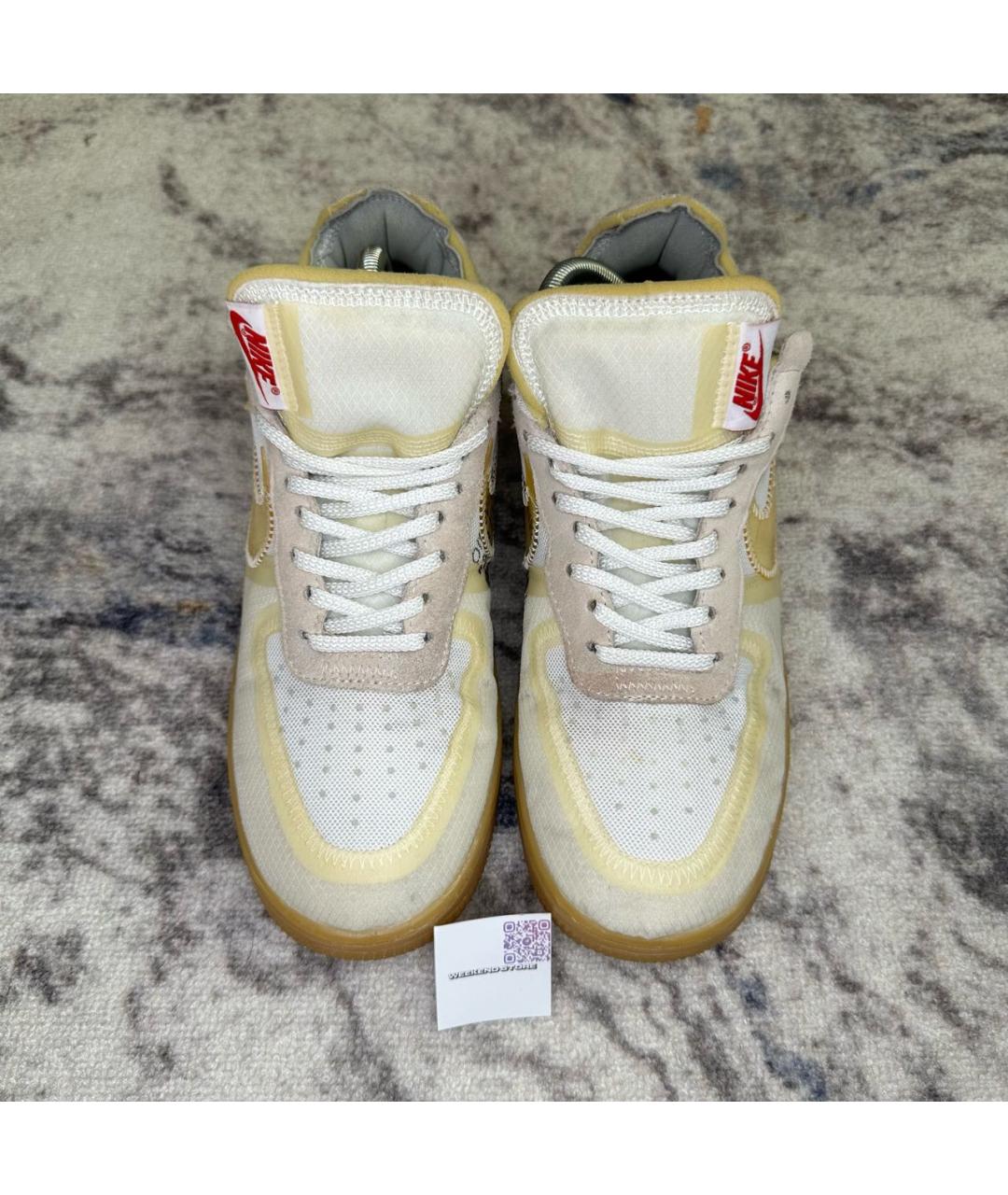 NIKE X OFF-WHITE Белые текстильные низкие кроссовки / кеды, фото 2
