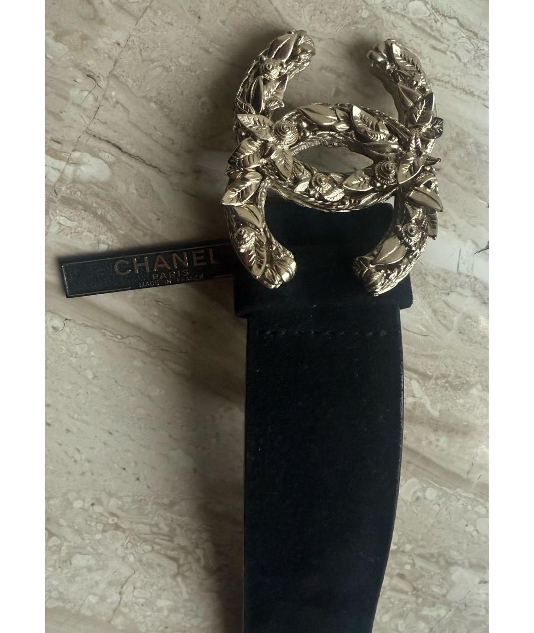 CHANEL Черный кожаный ремень, фото 6