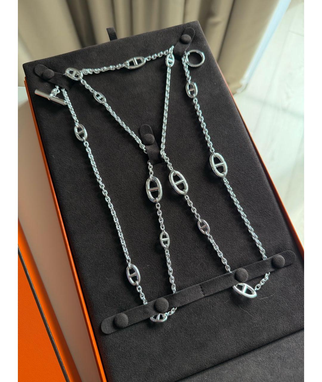 HERMES Серебряное серебряное колье, фото 2
