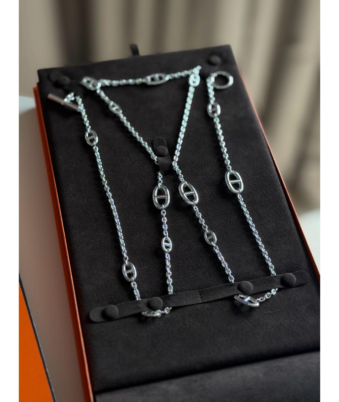 HERMES Серебряное серебряное колье, фото 4