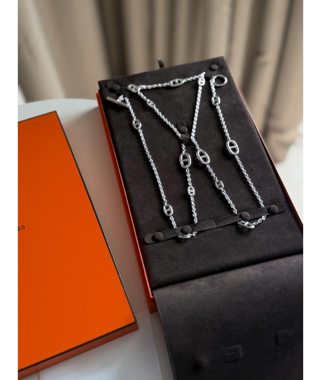 HERMES Серебряное серебряное колье, фото 5