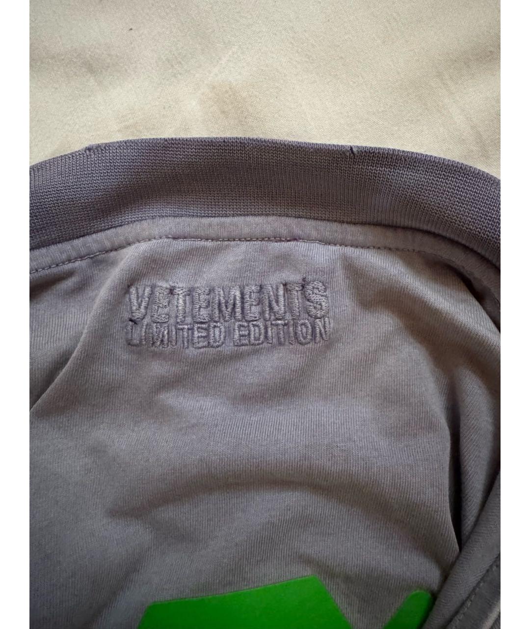 VETEMENTS Розовая хлопковая футболка, фото 4