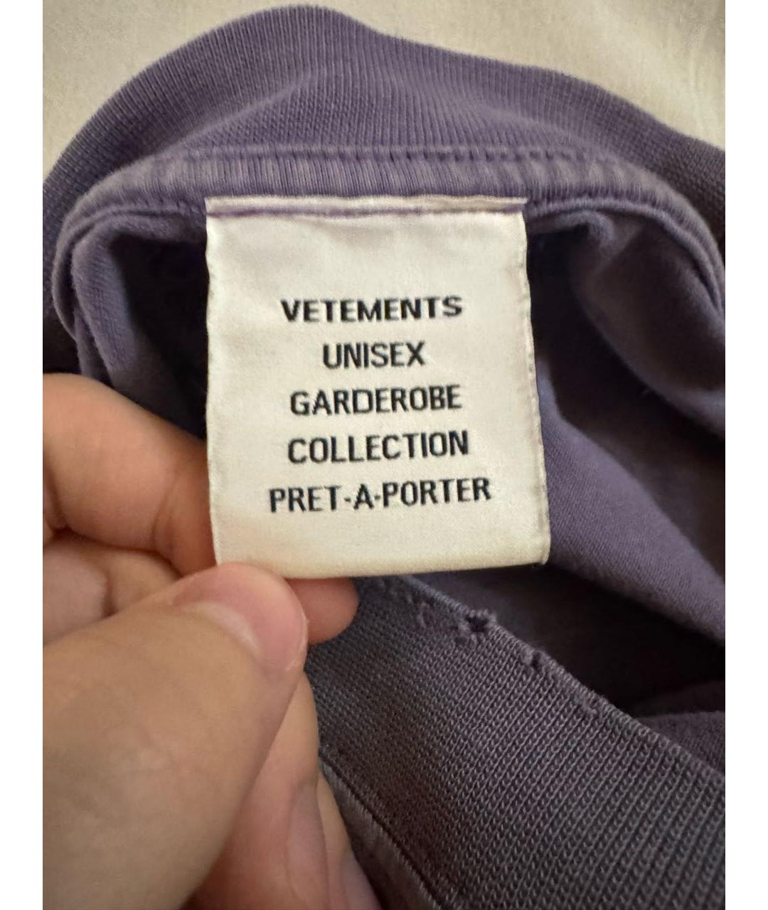 VETEMENTS Розовая хлопковая футболка, фото 5
