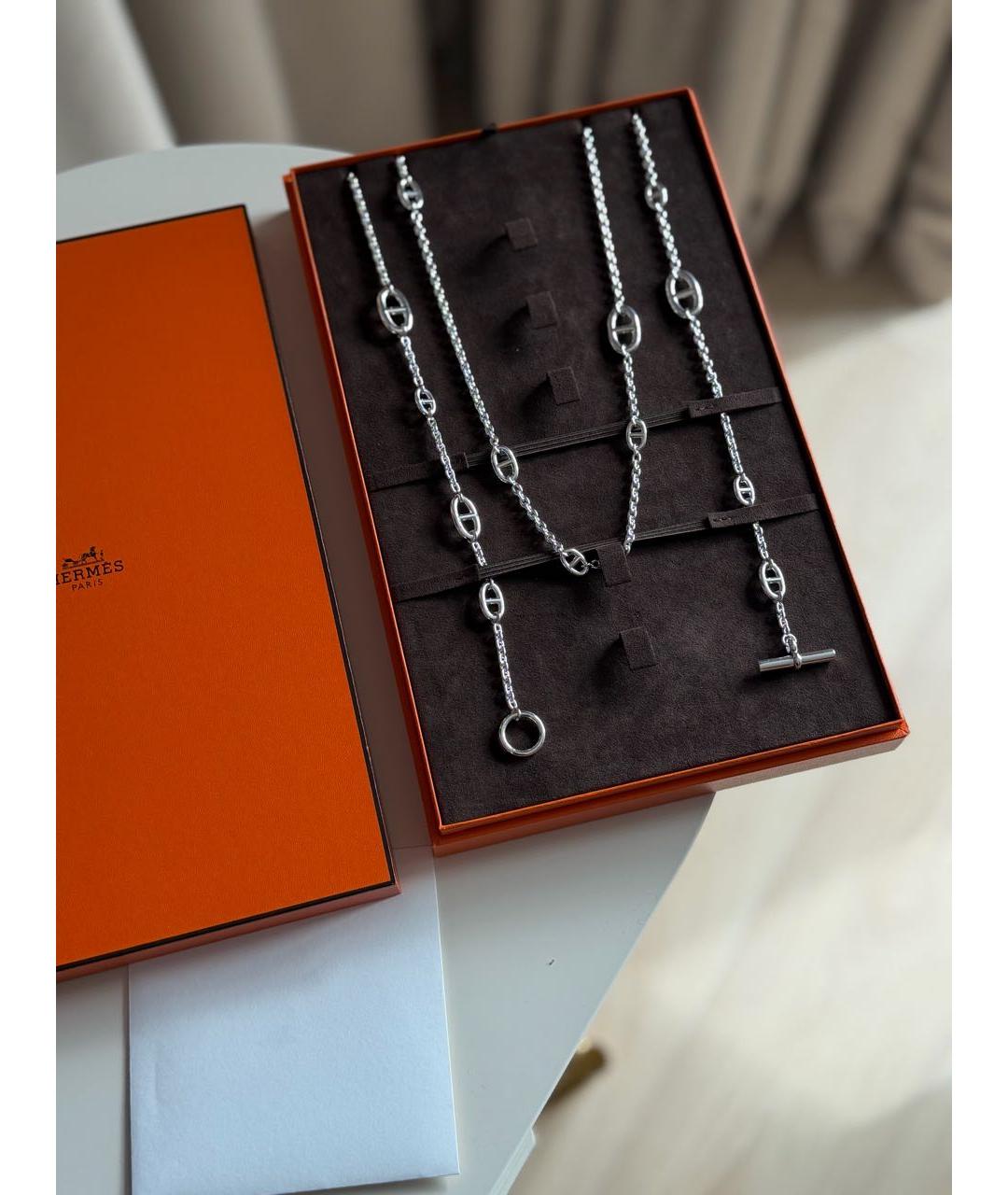 HERMES Серебряное серебряное колье, фото 4