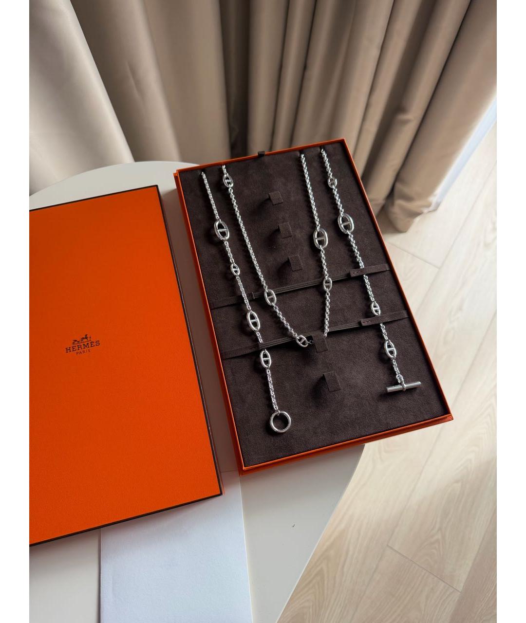 HERMES Серебряное серебряное колье, фото 6