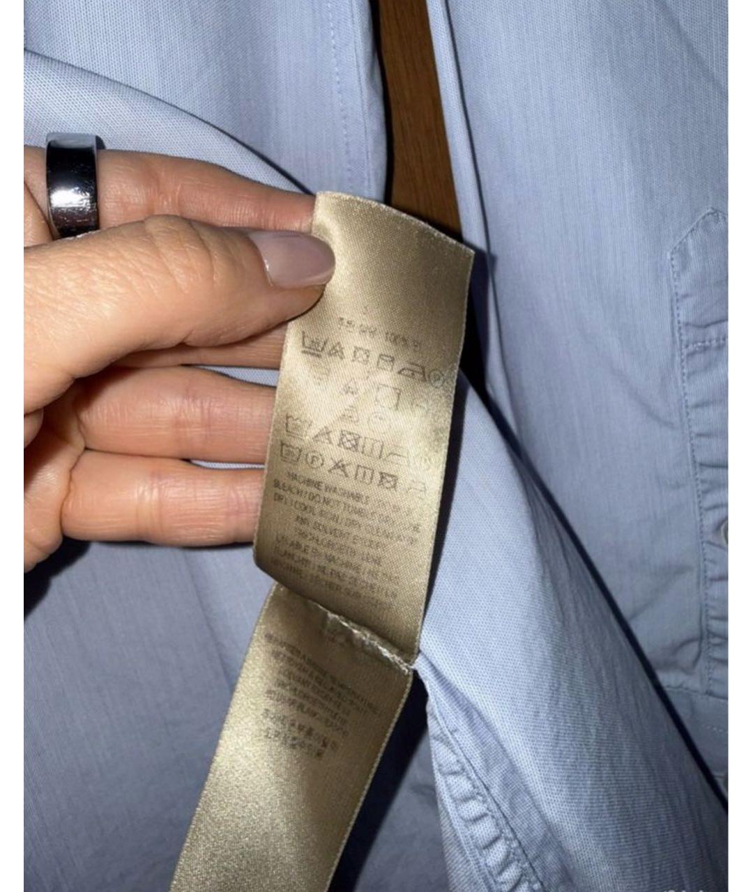 BURBERRY Голубая хлопковая рубашка, фото 5