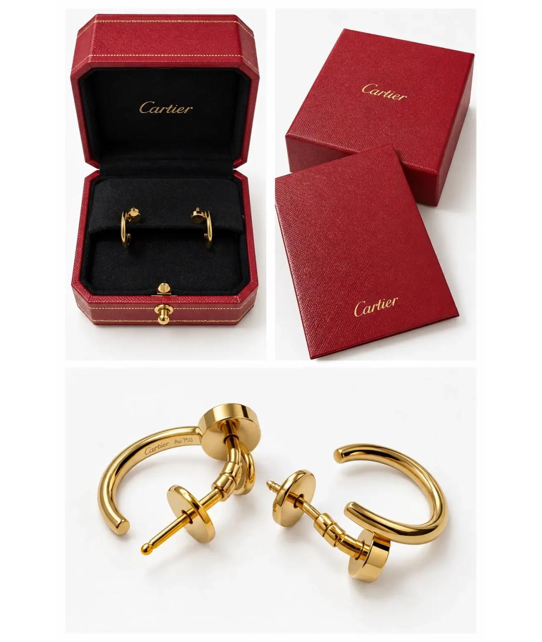 CARTIER Золотые серьги из желтого золота, фото 3