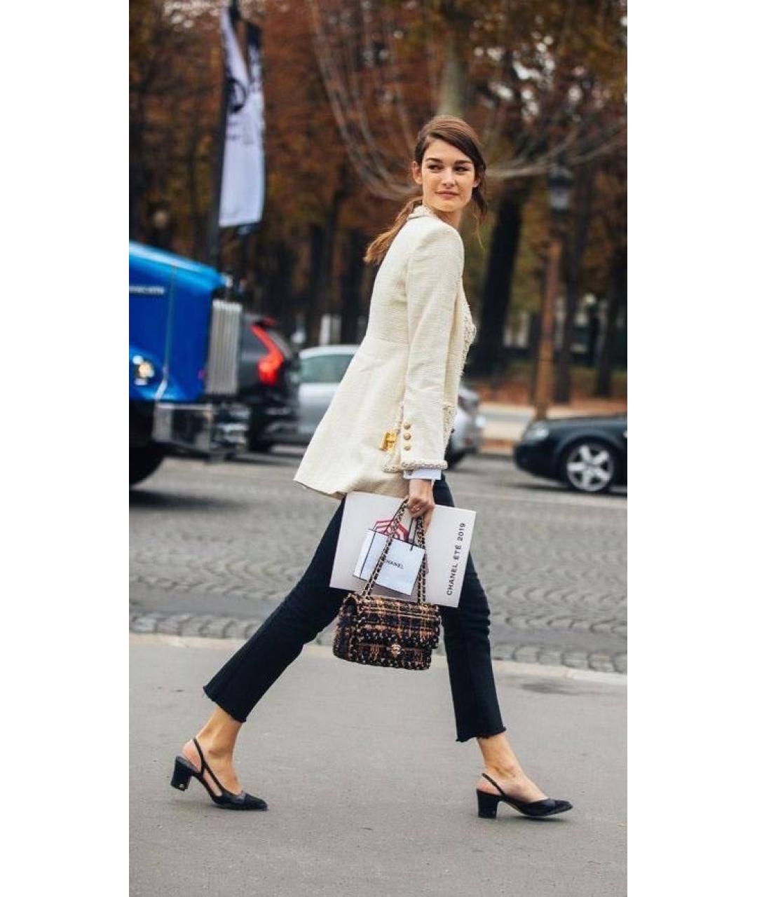 CHANEL Черные кожаные туфли, фото 8