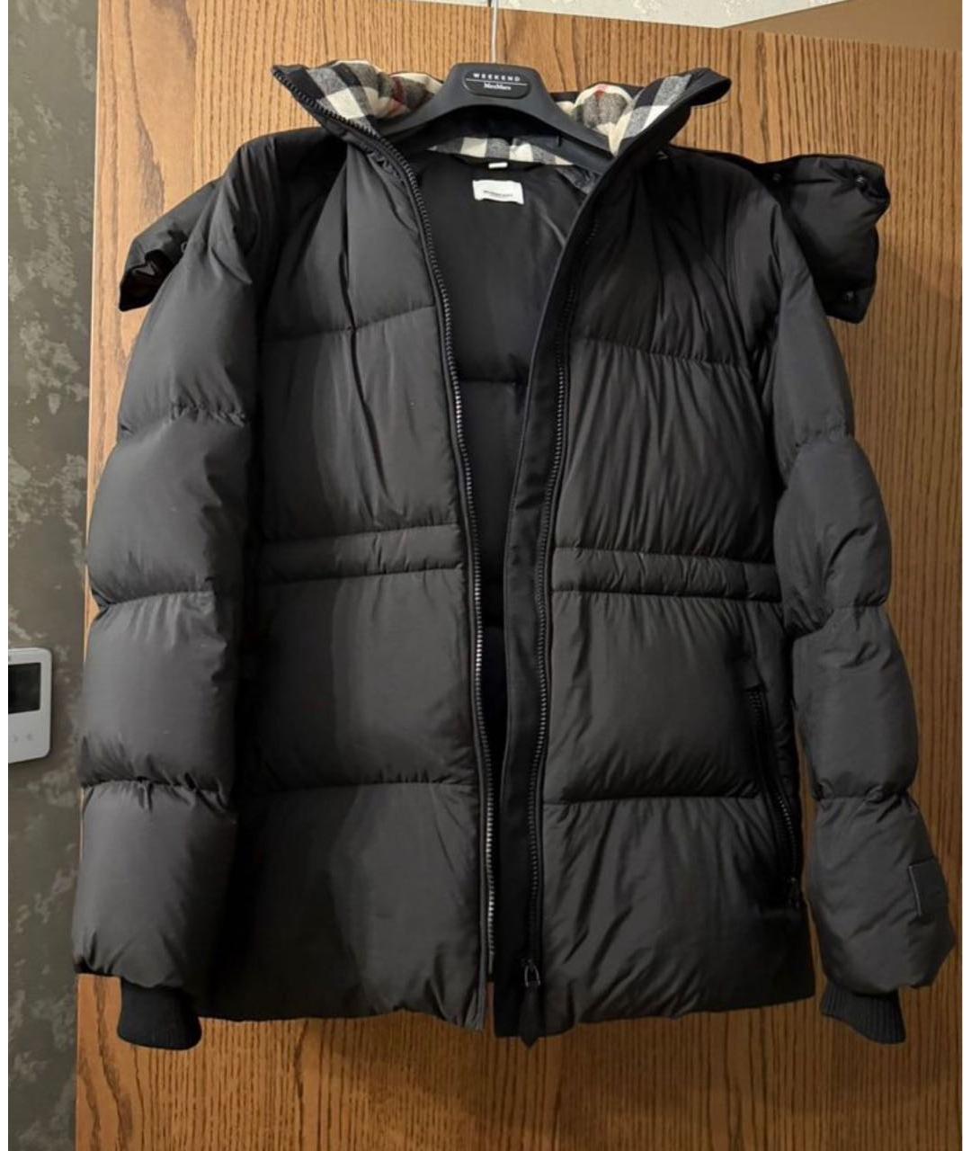 BURBERRY Черный нейлоновый пуховик, фото 9