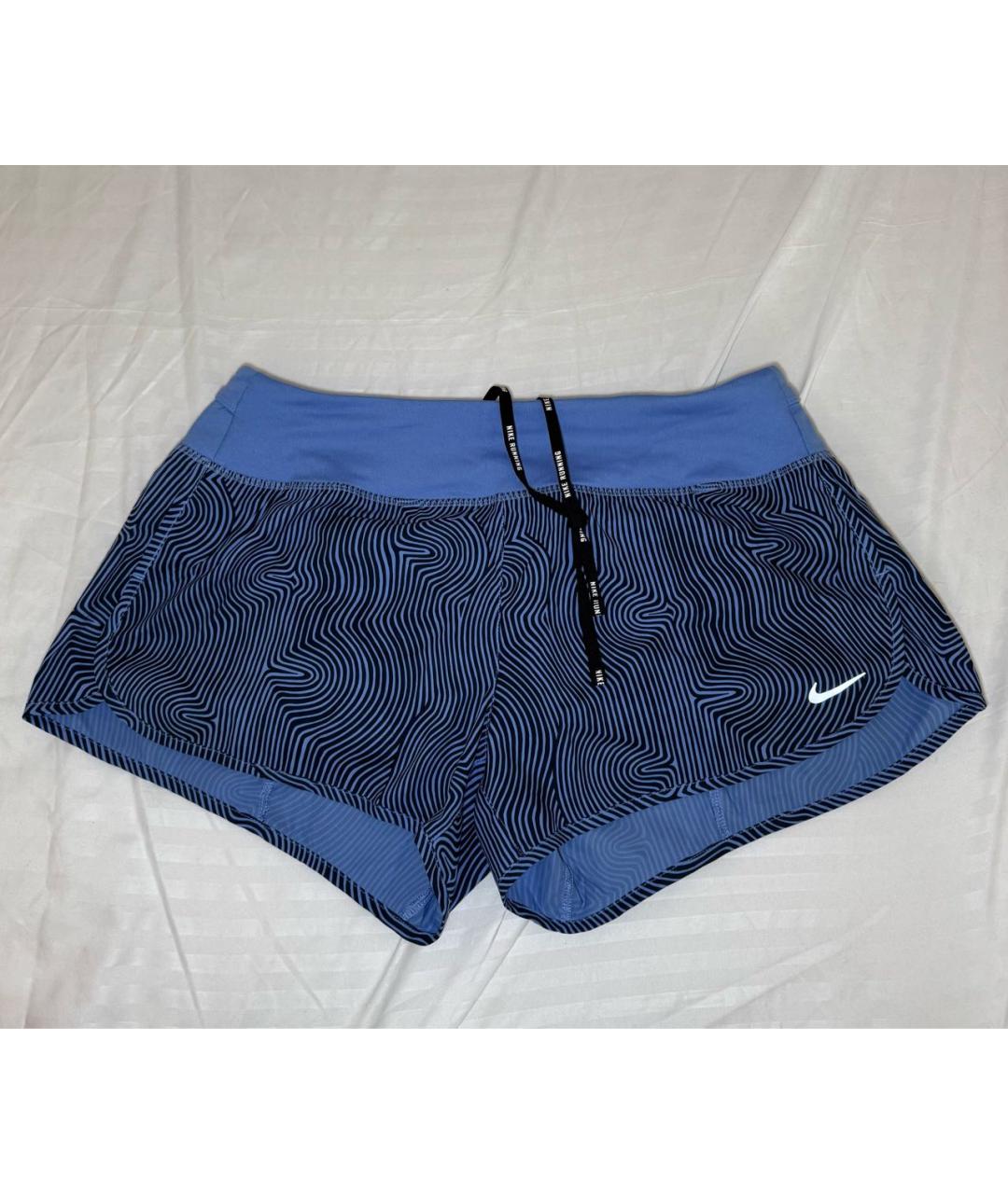 NIKE Голубые полиэстеровые спортивные брюки и шорты, фото 4
