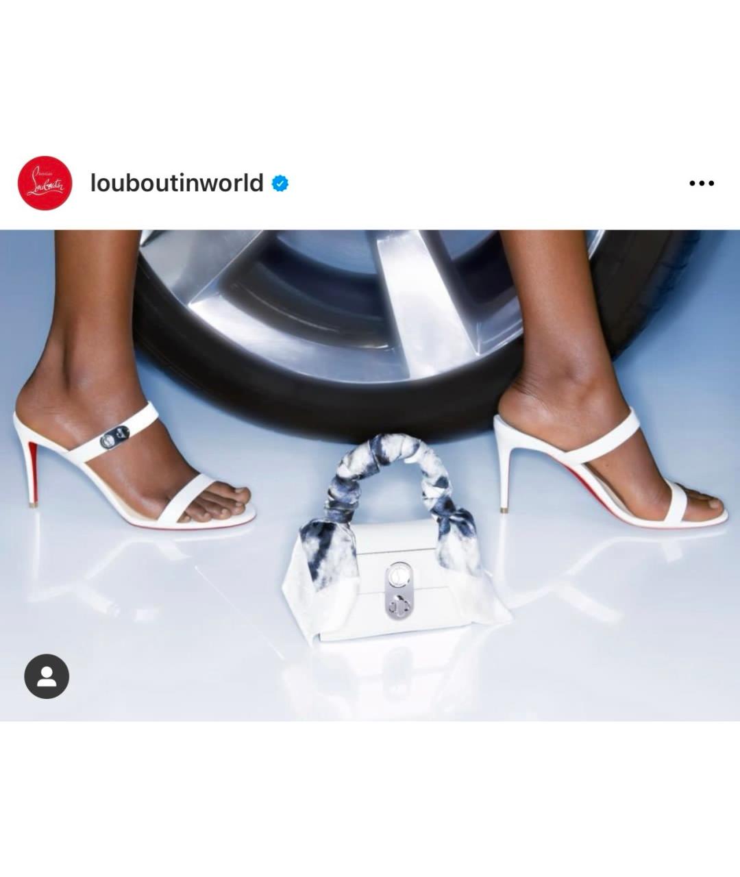 CHRISTIAN LOUBOUTIN Белые кожаные босоножки, фото 6