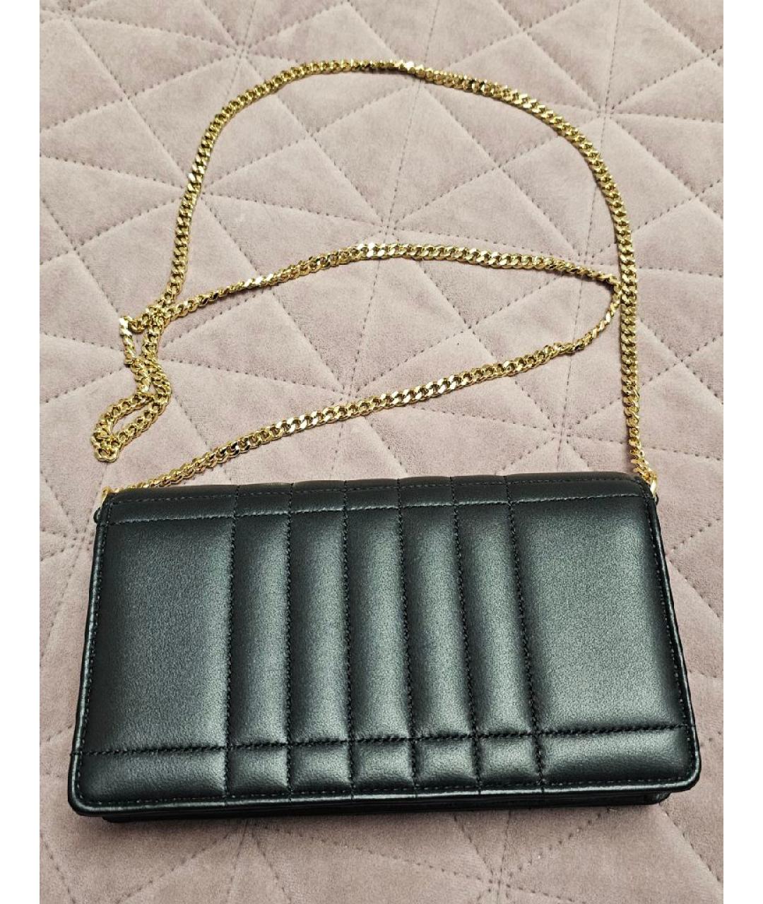 BURBERRY Черная кожаная сумка через плечо, фото 3