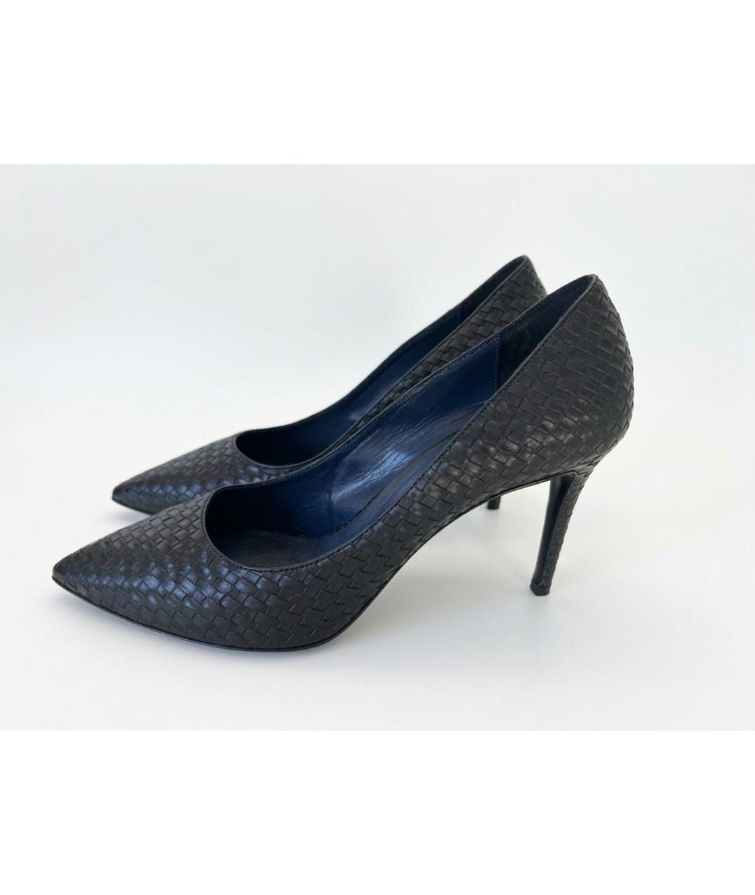 POLLINI Антрацитовые кожаные туфли, фото 7