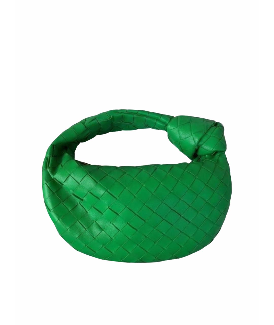 BOTTEGA VENETA Зеленая кожаная сумка с короткими ручками, фото 1