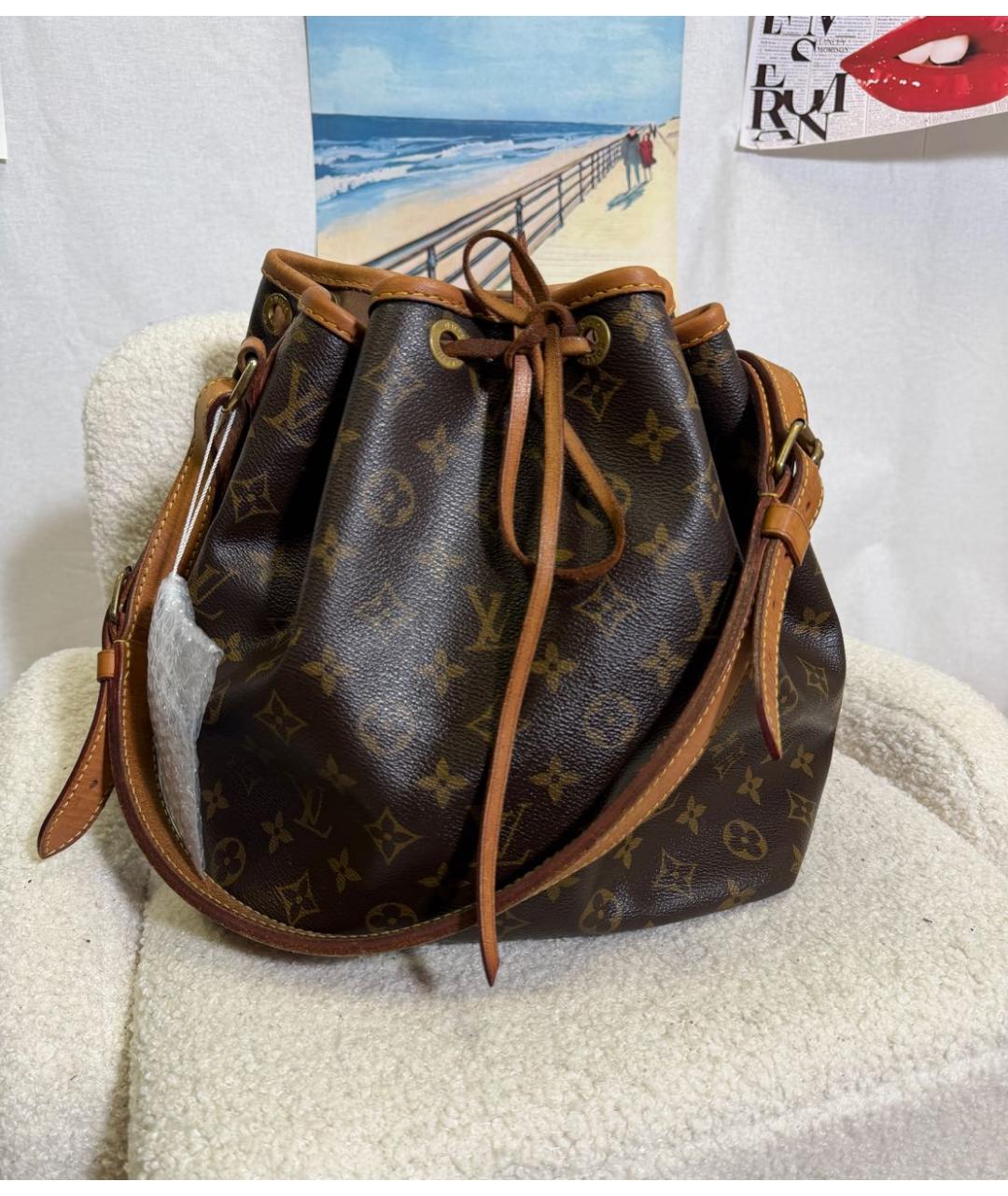 LOUIS VUITTON Коричневая сумка через плечо из канвы, фото 6