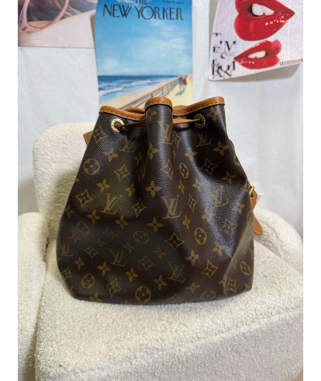 LOUIS VUITTON Коричневая сумка через плечо из канвы, фото 3