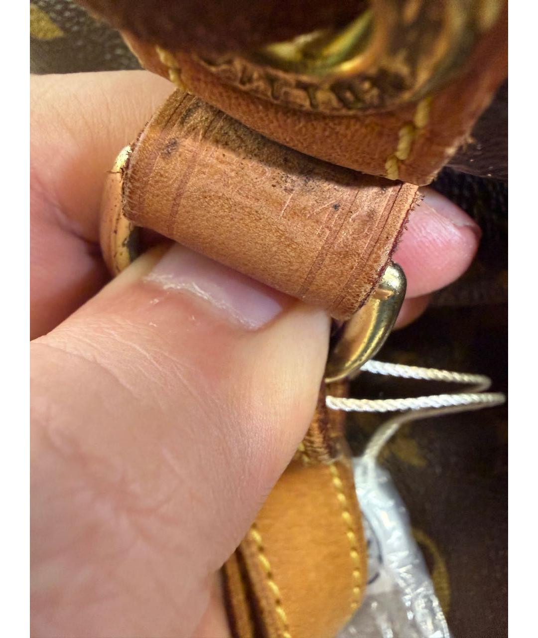 LOUIS VUITTON Коричневая сумка через плечо из канвы, фото 2