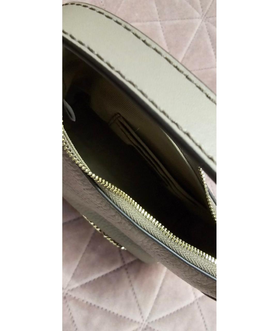FURLA Бежевая кожаная сумка через плечо, фото 4