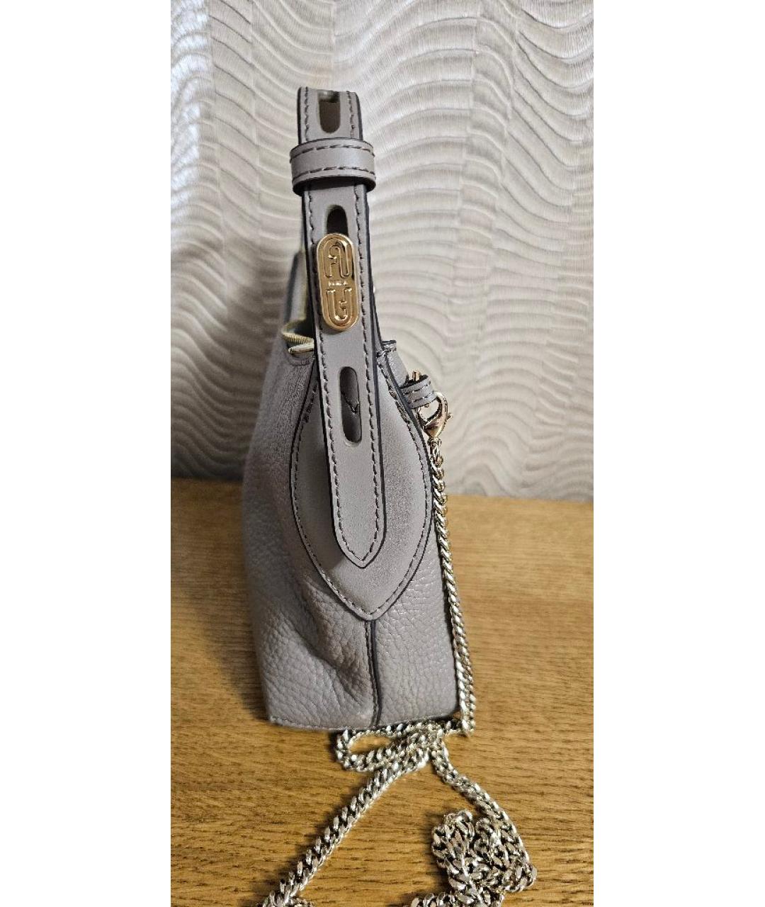 FURLA Бежевая кожаная сумка через плечо, фото 2