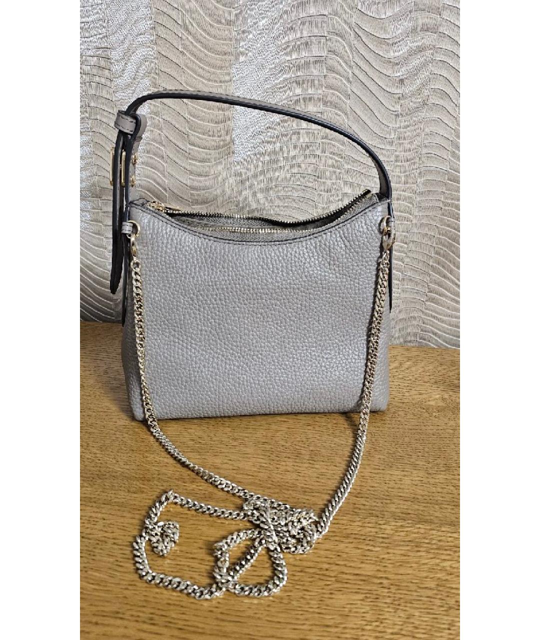 FURLA Бежевая кожаная сумка через плечо, фото 7