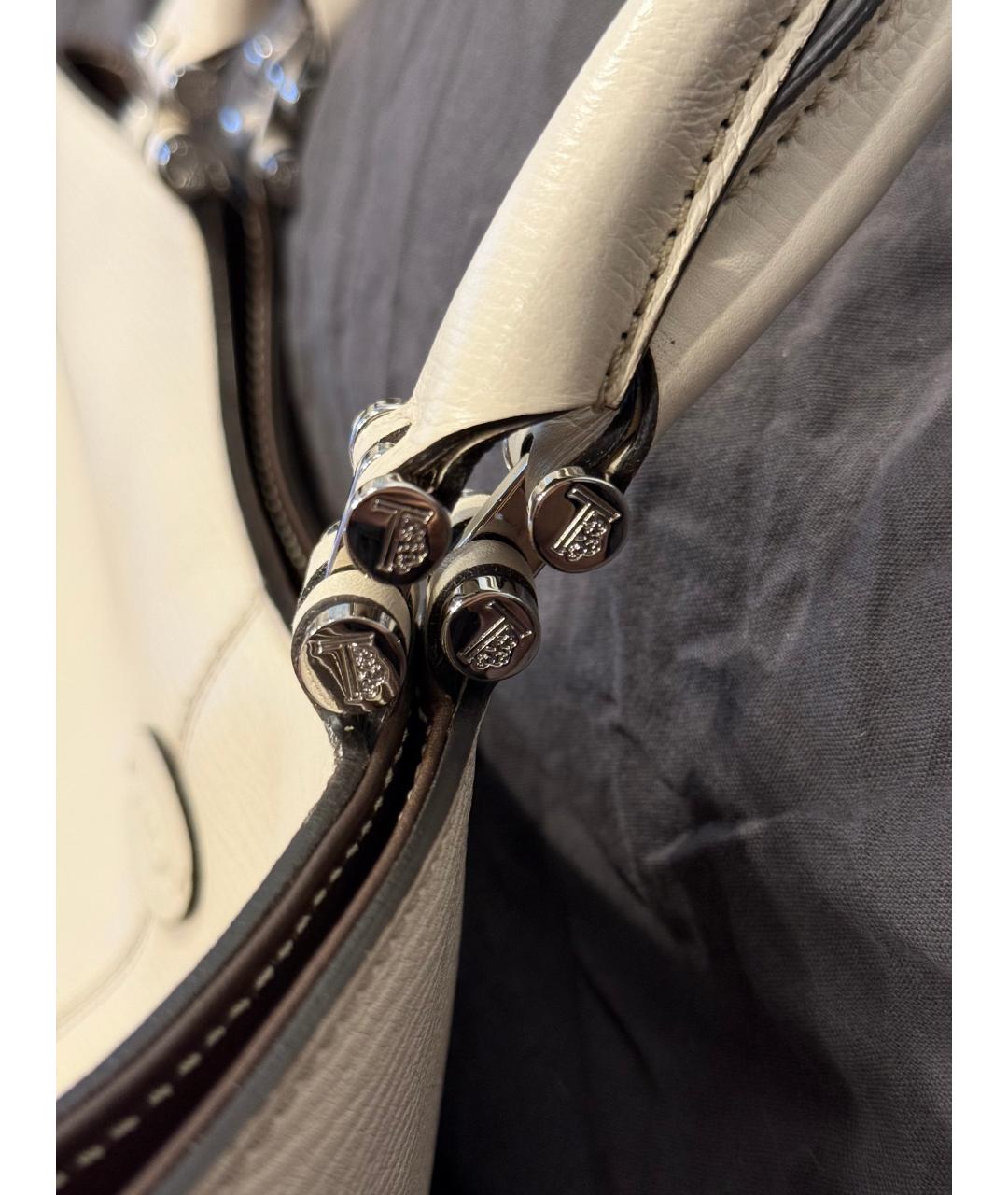 TOD'S Бежевая кожаная сумка тоут, фото 4