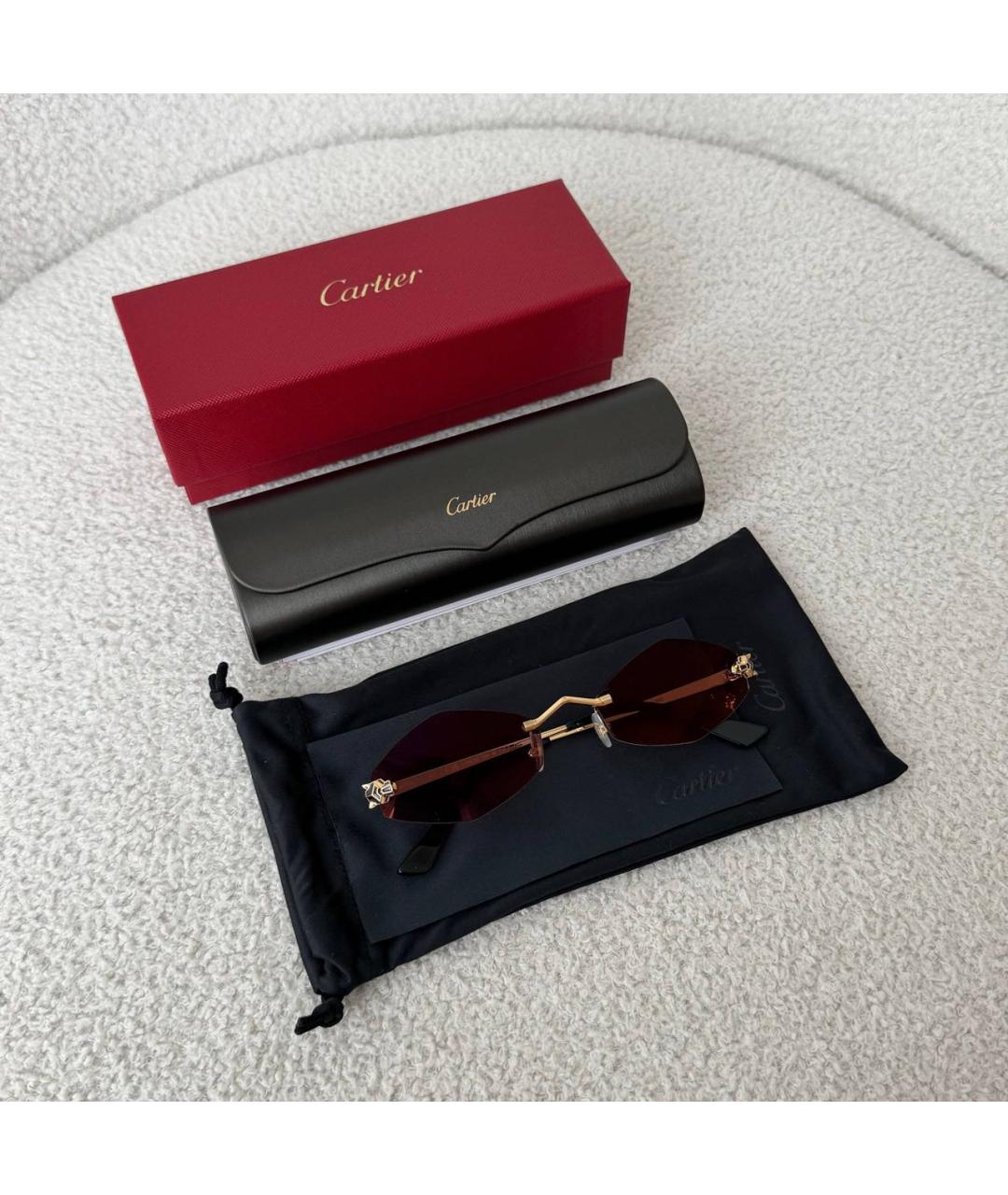 CARTIER Розовые солнцезащитные очки, фото 2