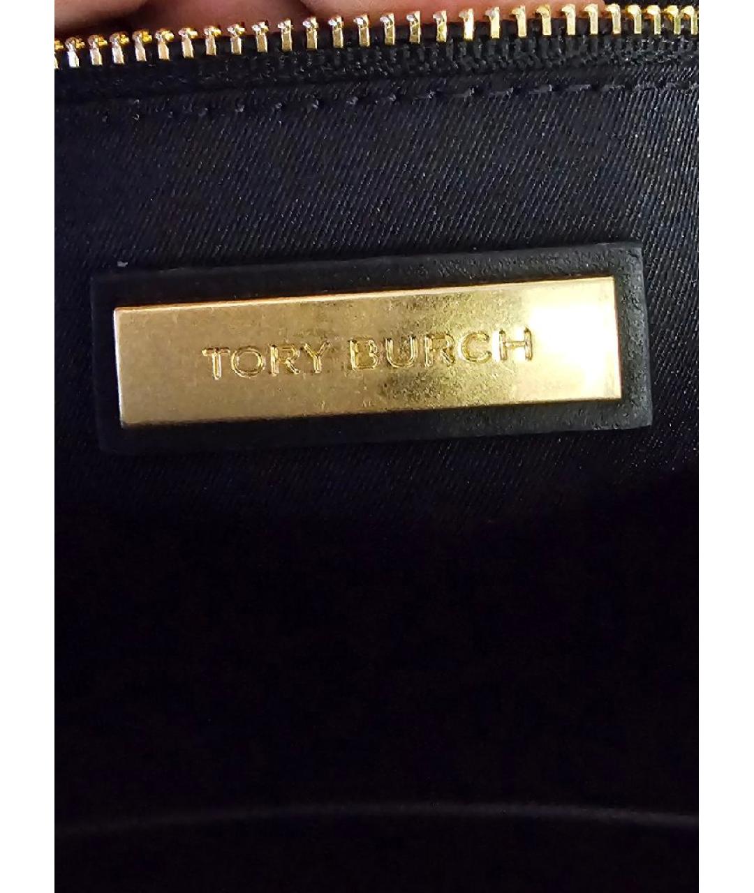 TORY BURCH Черная кожаная сумка через плечо, фото 5
